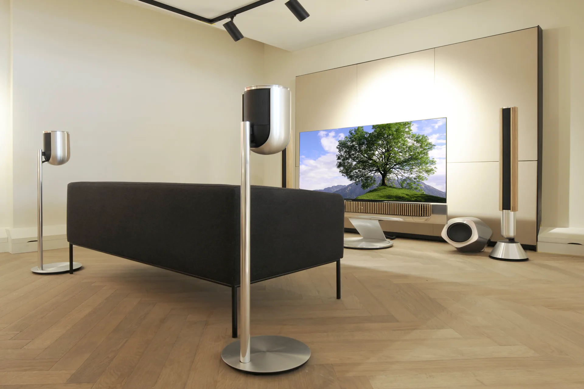 Abgestimmtes Heimkino- und Lautsprecher-Setup im Nürnberger Store